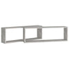Vegghyller kube 2 stk betonggrå 80x15x26,5 cm konstruert tre
