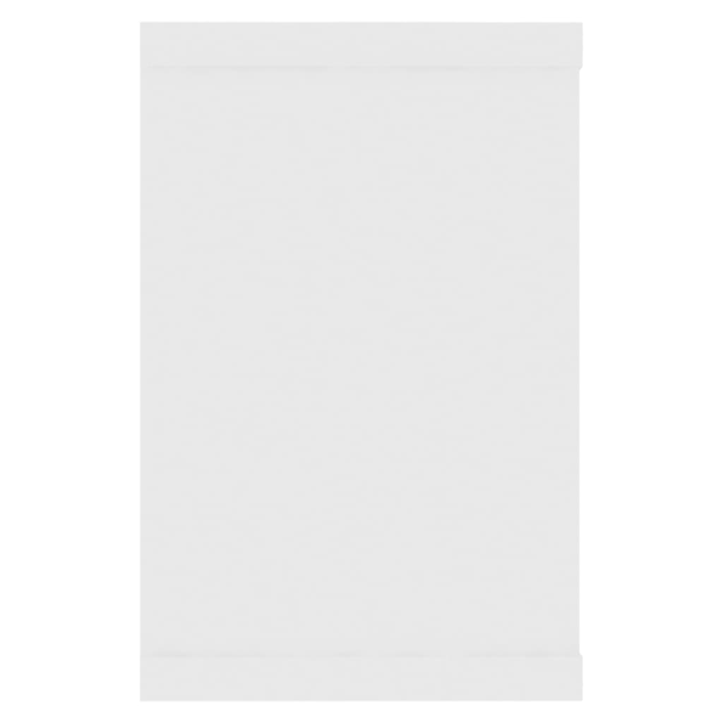 Vegghyller kubeformet 2 stk hvit 60x15x23 cm konstruert tre
