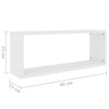 veggkubehyller 4 stk Hvit 60x15x23 cm konstruert tre
