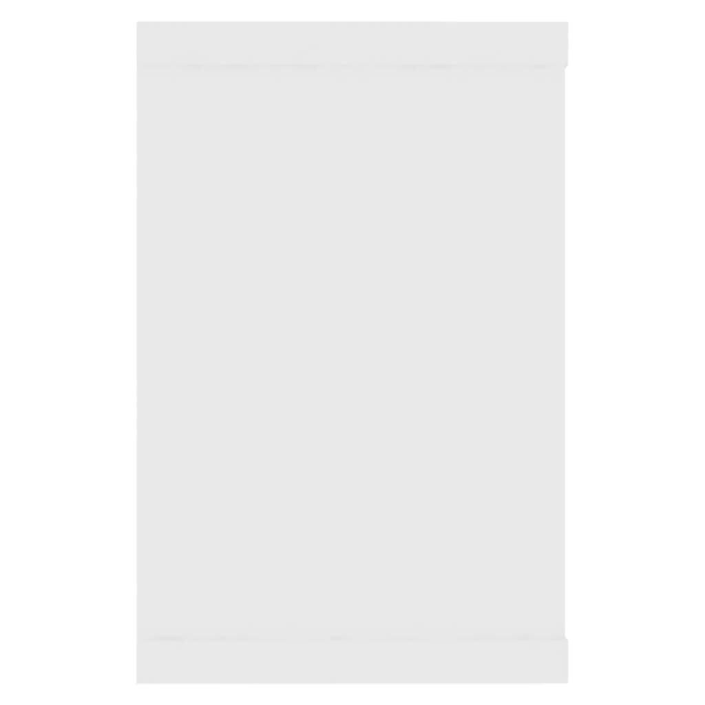 Vegghyller kubeformet 6 stk hvit 60x15x23 cm konstruert tre