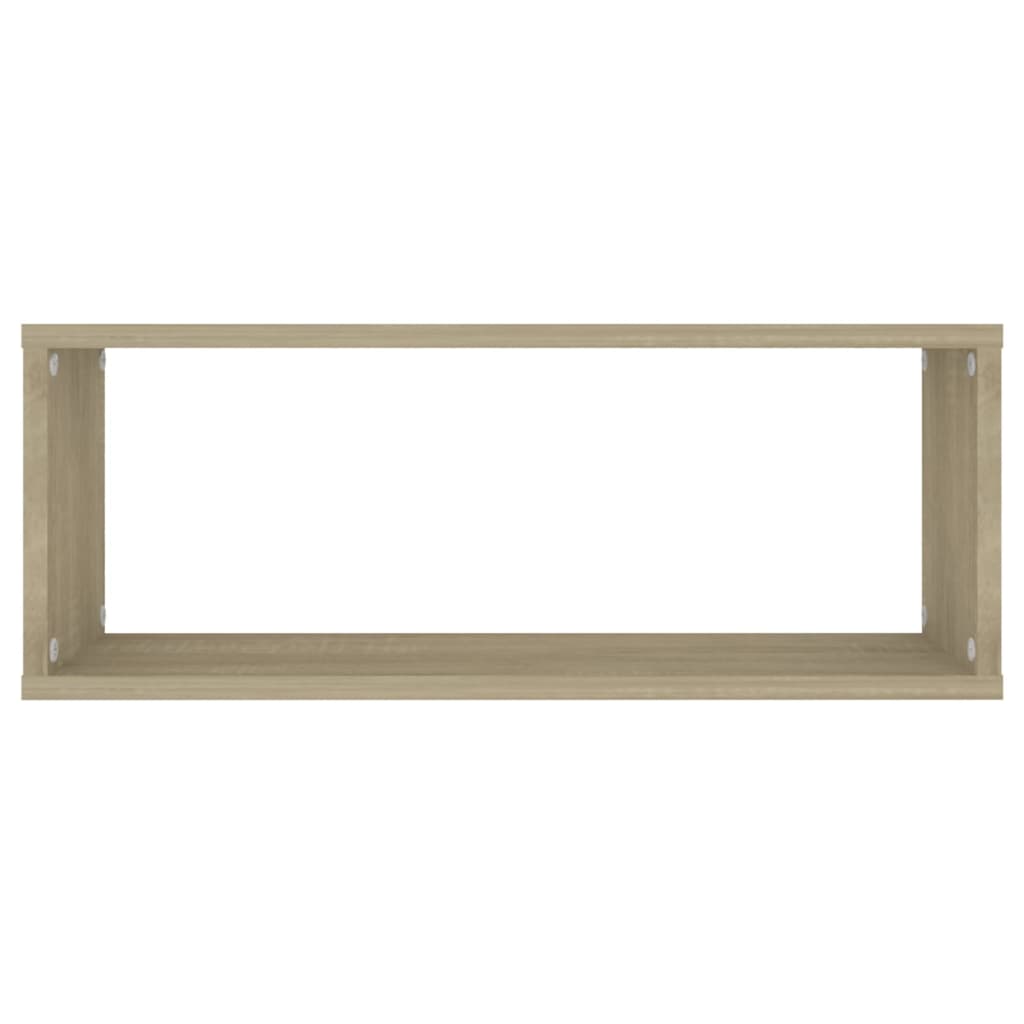 Vegghyller kubeformet 2 stk sonoma eik 60x15x23 cm sponplate