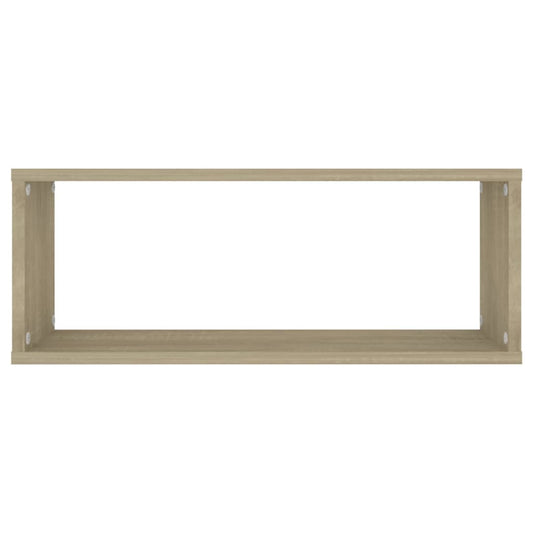 Vegghyller kubeformet 2 stk sonoma eik 60x15x23 cm sponplate