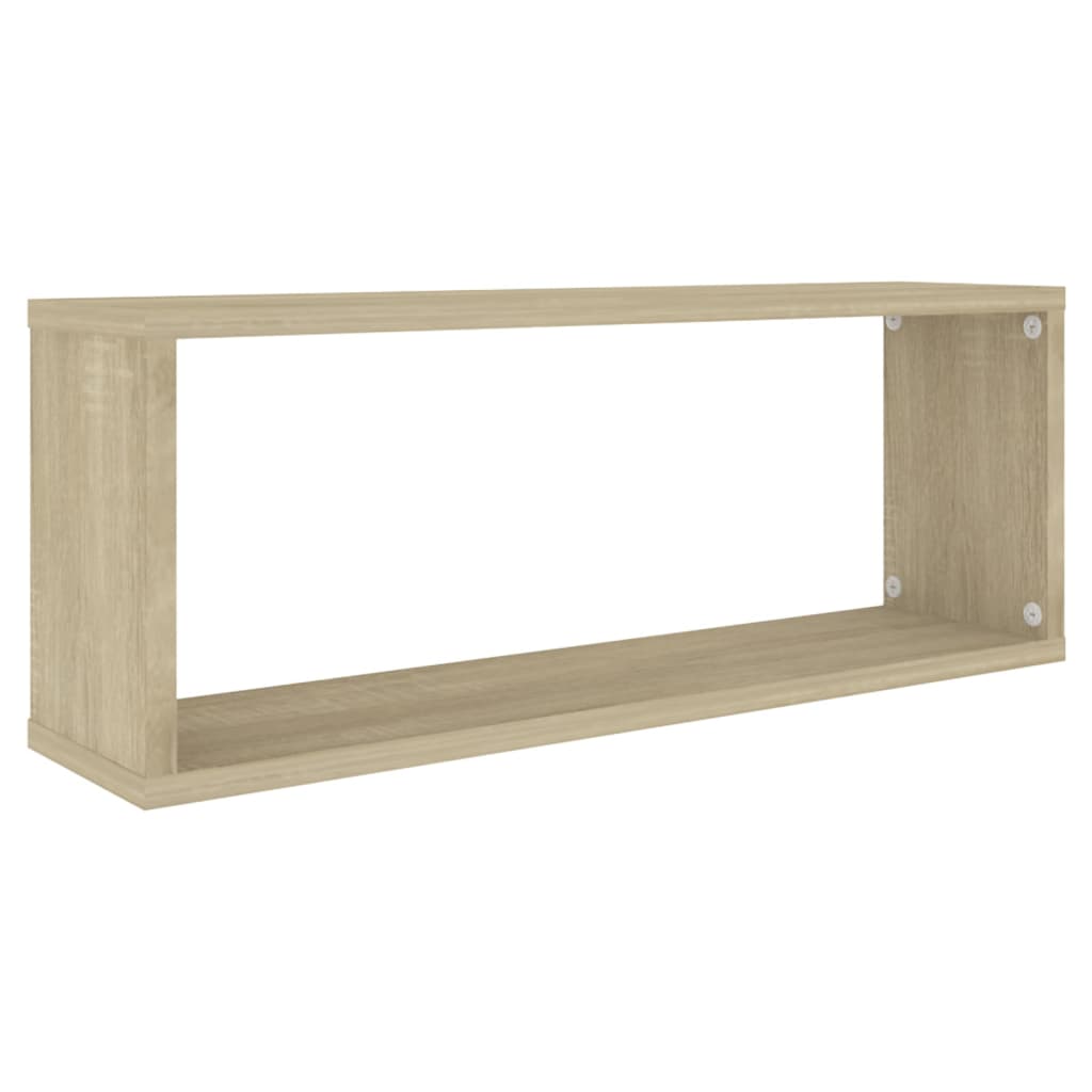 Vegghyller kubeformet 6stk sonoma eik 60x15x23cm konstruert tre