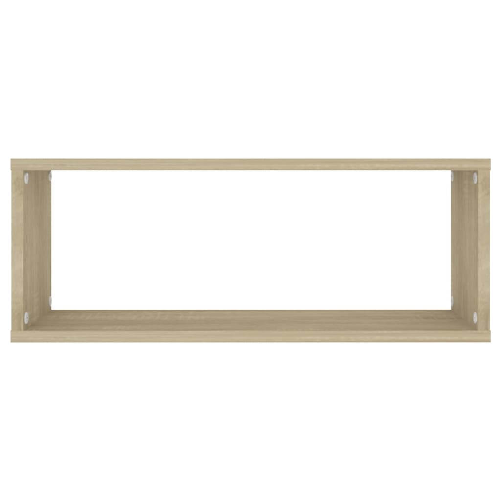 Vegghyller kubeformet 6stk sonoma eik 60x15x23cm konstruert tre