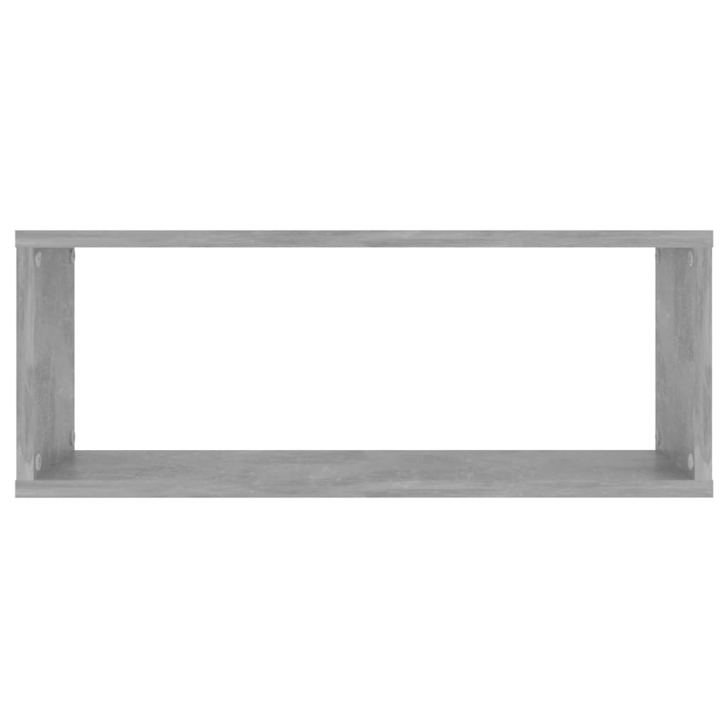 Vegghyller kubeformet 6 stk betonggrå 60x15x23cm konstruert tre