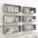 Vegghyller kubeformet 6 stk betonggrå 60x15x23cm konstruert tre