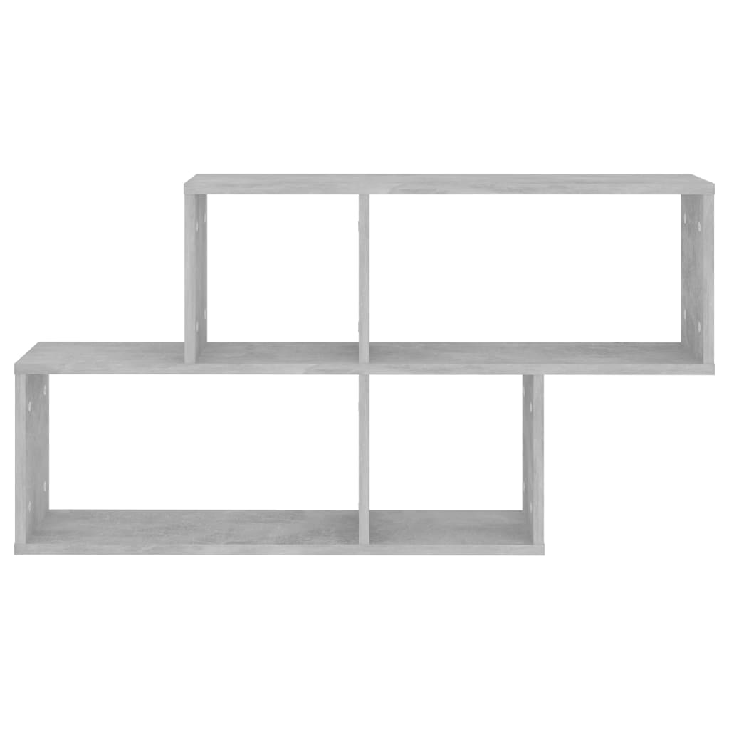 Vegghylle betonggrå 100x18x53 cm konstruert tre