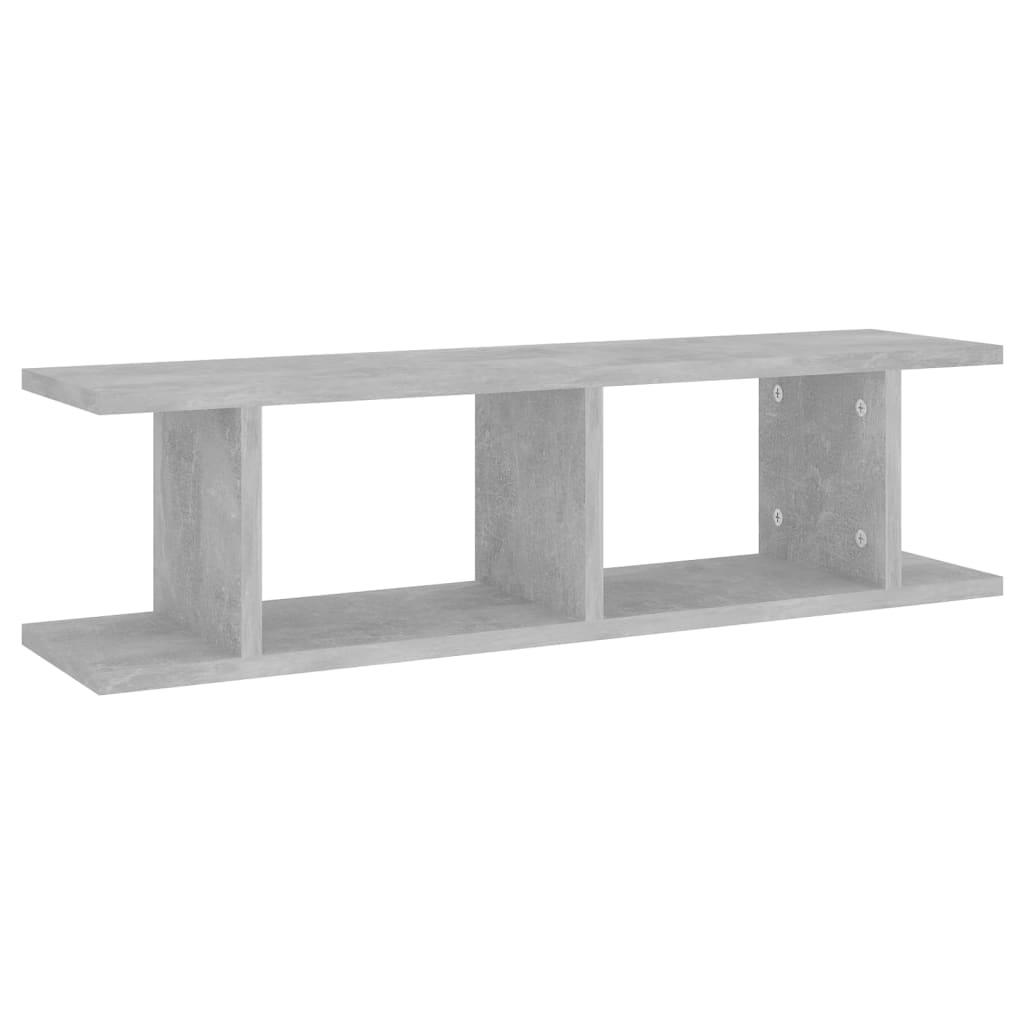 Vegghyller 2 stk betonggrå 75x18x20 cm konstruert tre