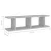 Vegghyller 2 stk betonggrå 75x18x20 cm konstruert tre