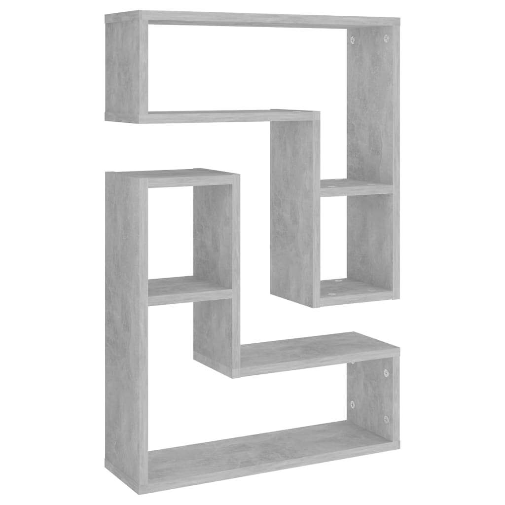 Vegghyller 2 stk betonggrå 50x15x50 cm konstruert tre