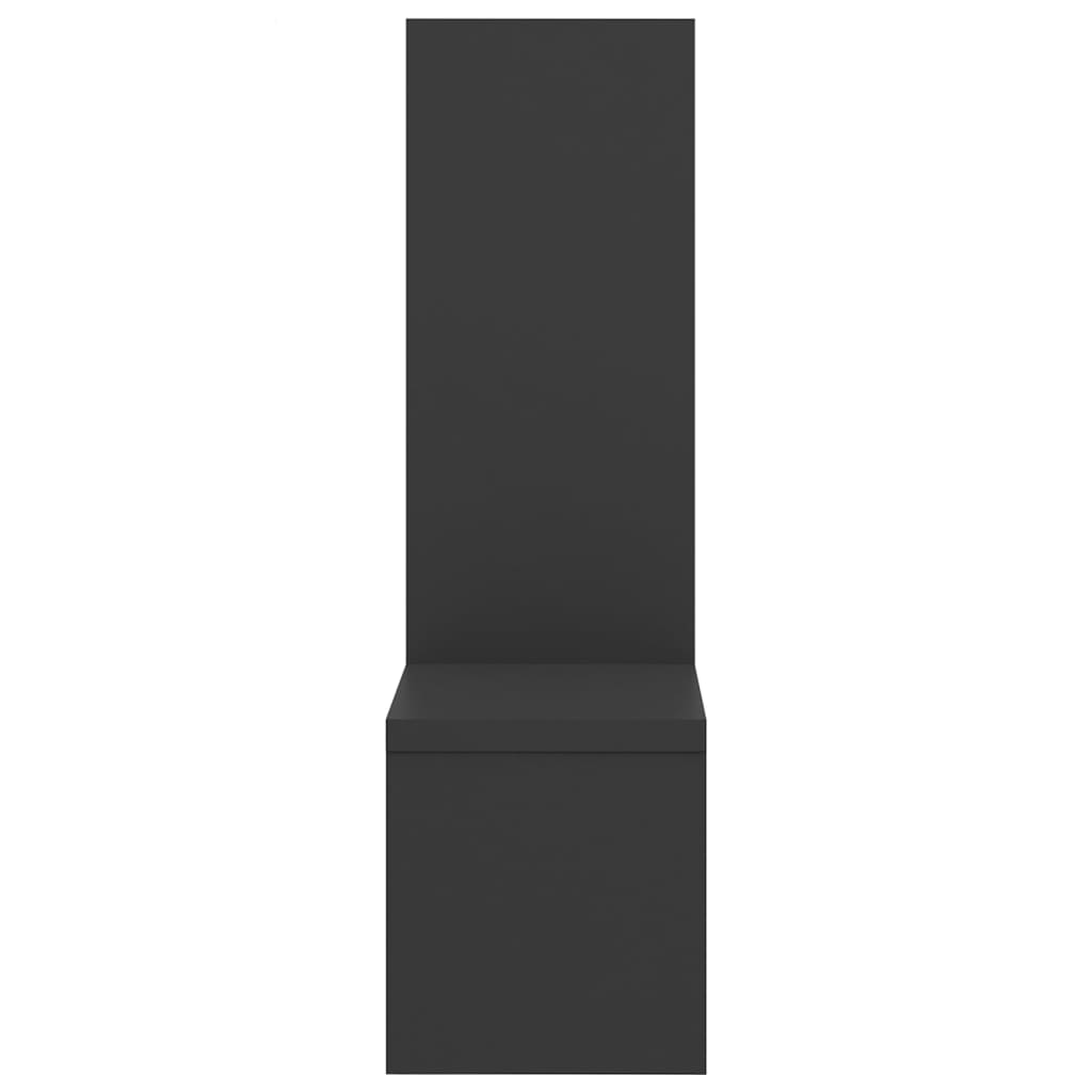 Vegghyller 2 stk grå 50x15x50 cm konstruert tre