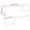 Vegghyller 2 stk sonoma eik 100x15x20 cm konstruert tre