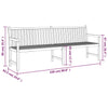 Hagebenk 228 cm heltre teak
