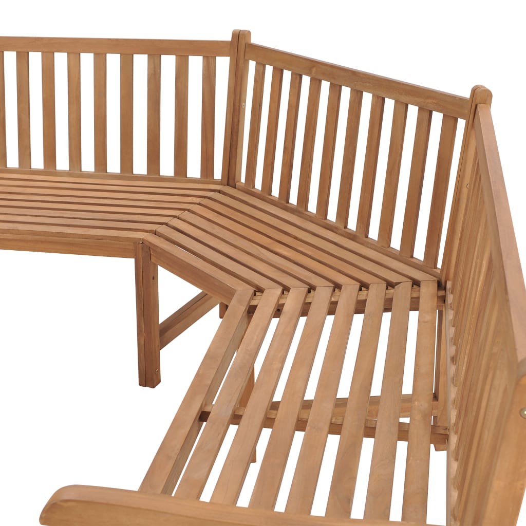 Hjørnebenk for hage 185x185x90 cm heltre teak