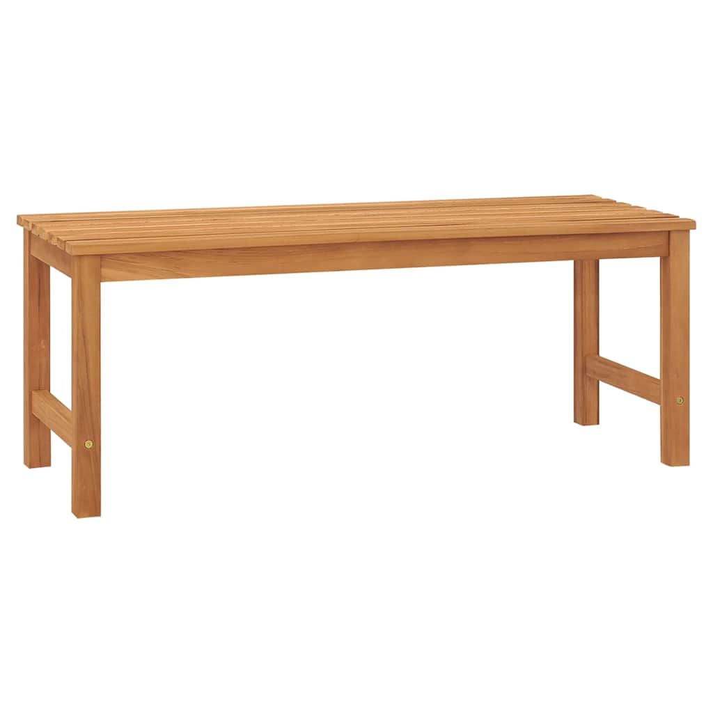 Hagebenk 114 cm heltre teak vidaXL