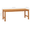 Hagebenk 114 cm heltre teak