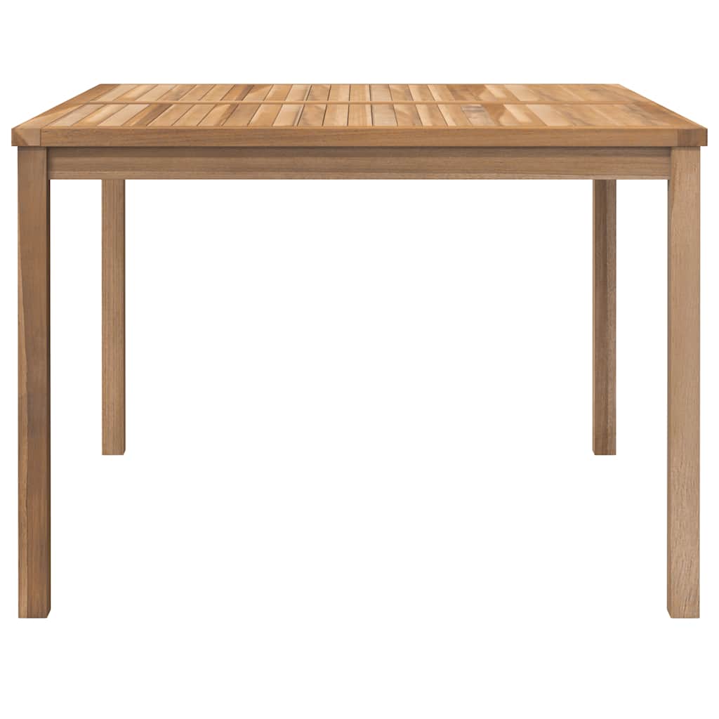 Utendørs spisebord 110x110x77 cm heltre teak vidaXL