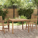 Utendørs spisebord 110x110x77 cm heltre teak vidaXL