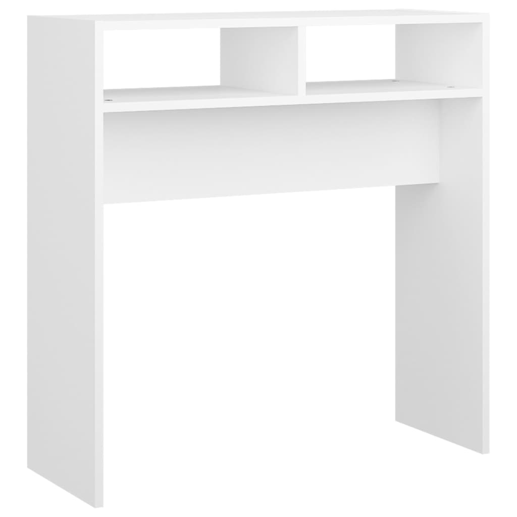 Konsollbord hvit 78x30x80 cm konstruert tre