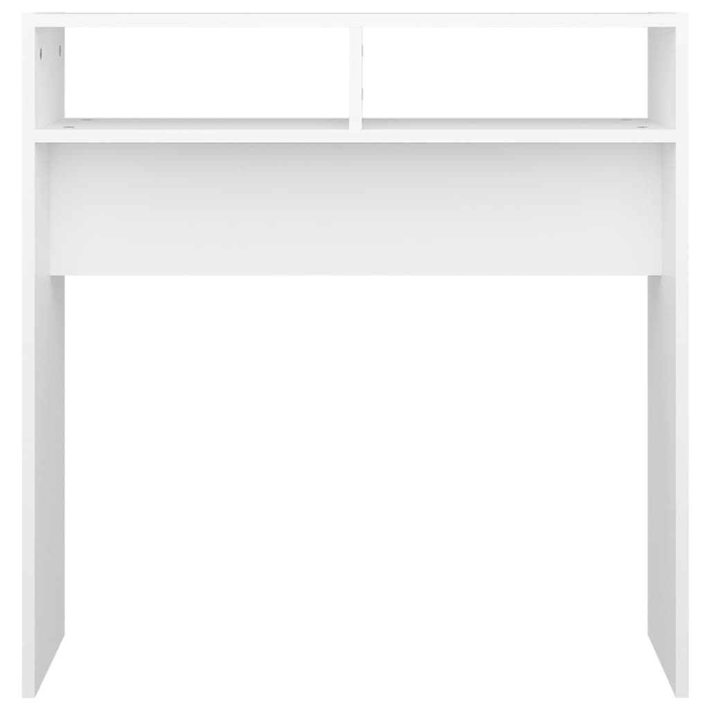 Konsollbord hvit 78x30x80 cm konstruert tre
