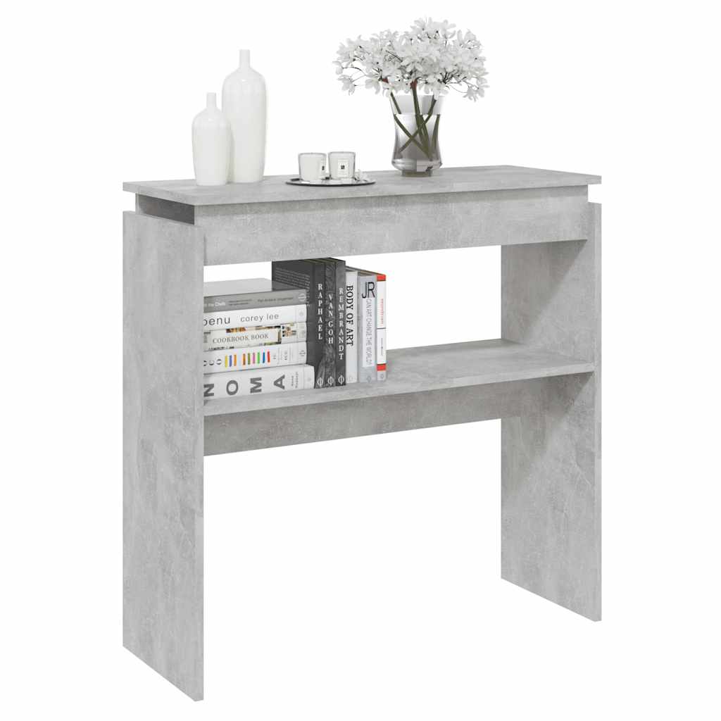 Konsollbord betonggrå 80x30x80 cm konstruert tre