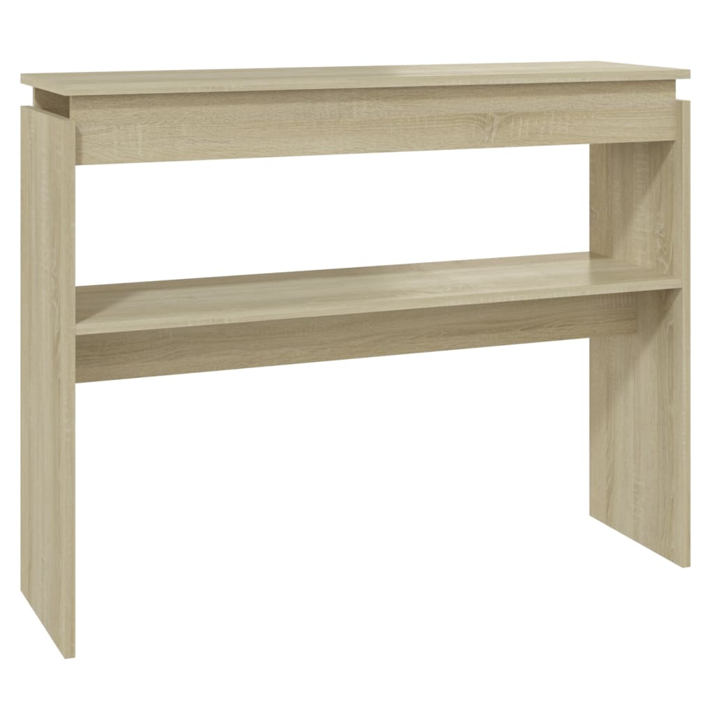 Konsollbord sonoma eik 102x30x80 cm konstruert tre