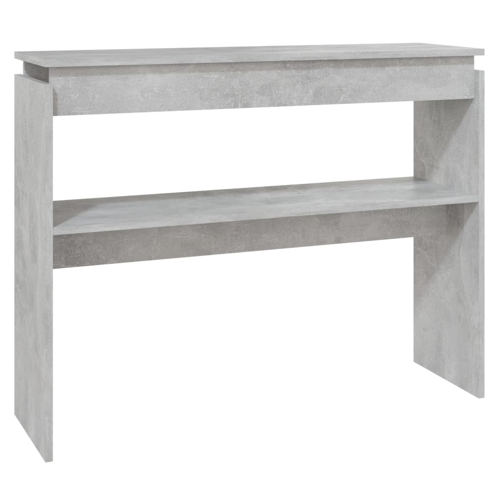 Konsollbord betonggrå 102x30x80 cm konstruert tre