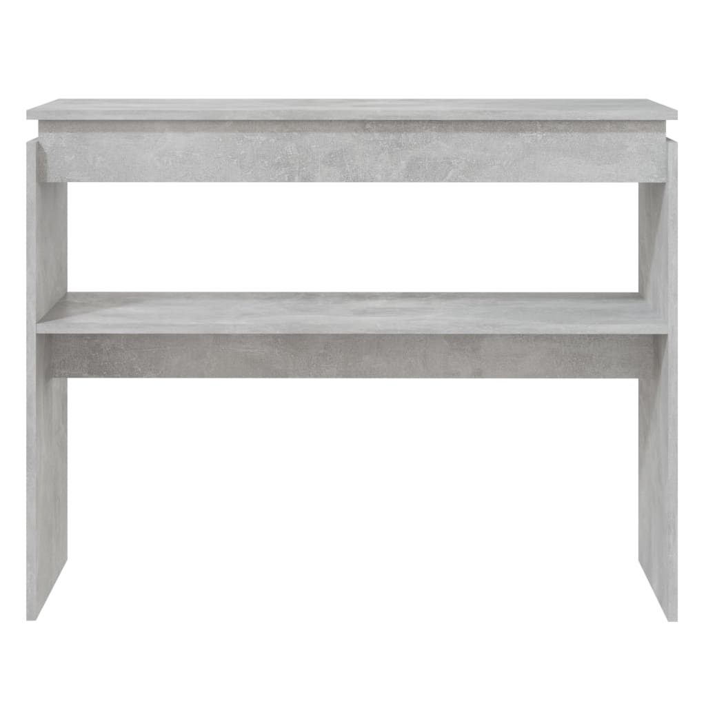 Konsollbord betonggrå 102x30x80 cm konstruert tre