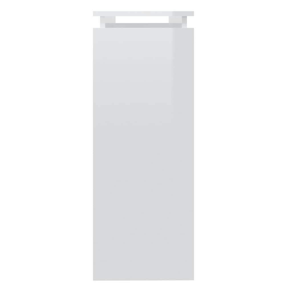 Konsollbord høyglans hvit 102x30x80 cm konstruert tre