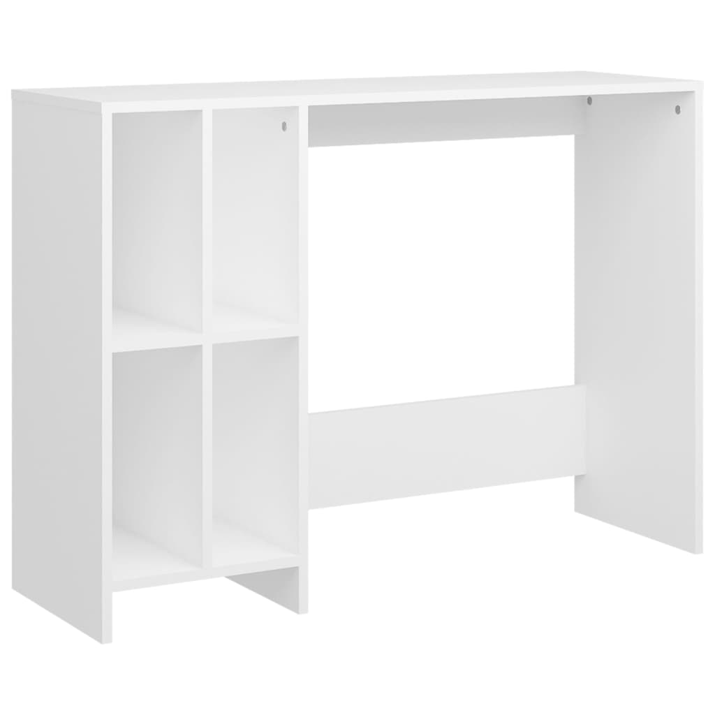 Laptopbord hvit 102,5x35x75 cm konstruert trer