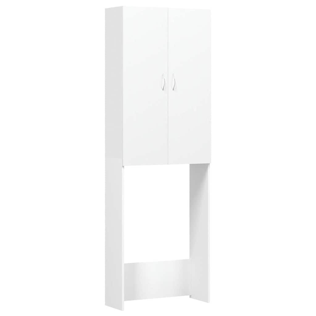 Vaskemaskinskap hvit 64x25,5x190 cm