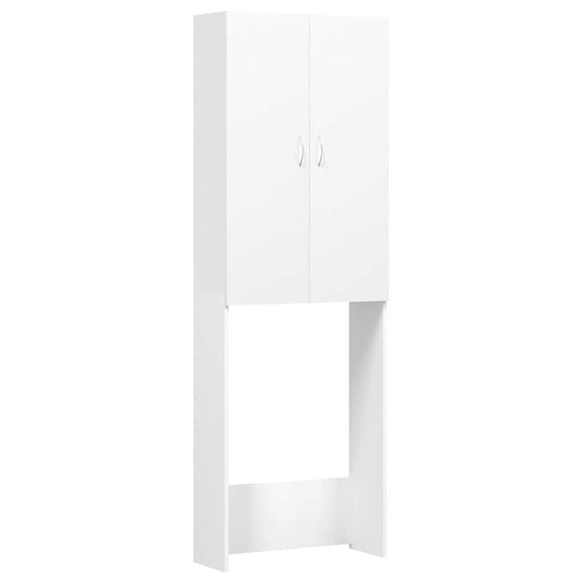 Vaskemaskinskap hvit 64x25,5x190 cm