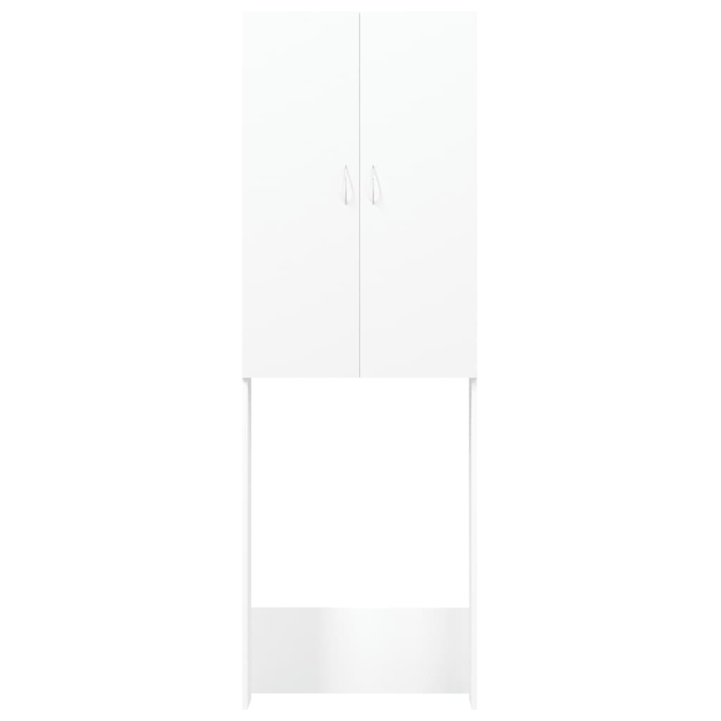 Vaskemaskinskap hvit 64x25,5x190 cm