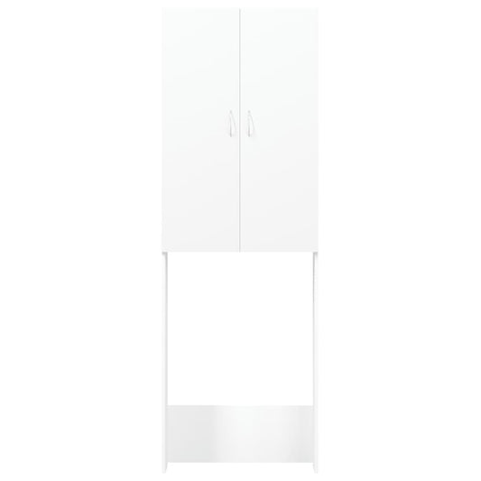 Vaskemaskinskap hvit 64x25,5x190 cm