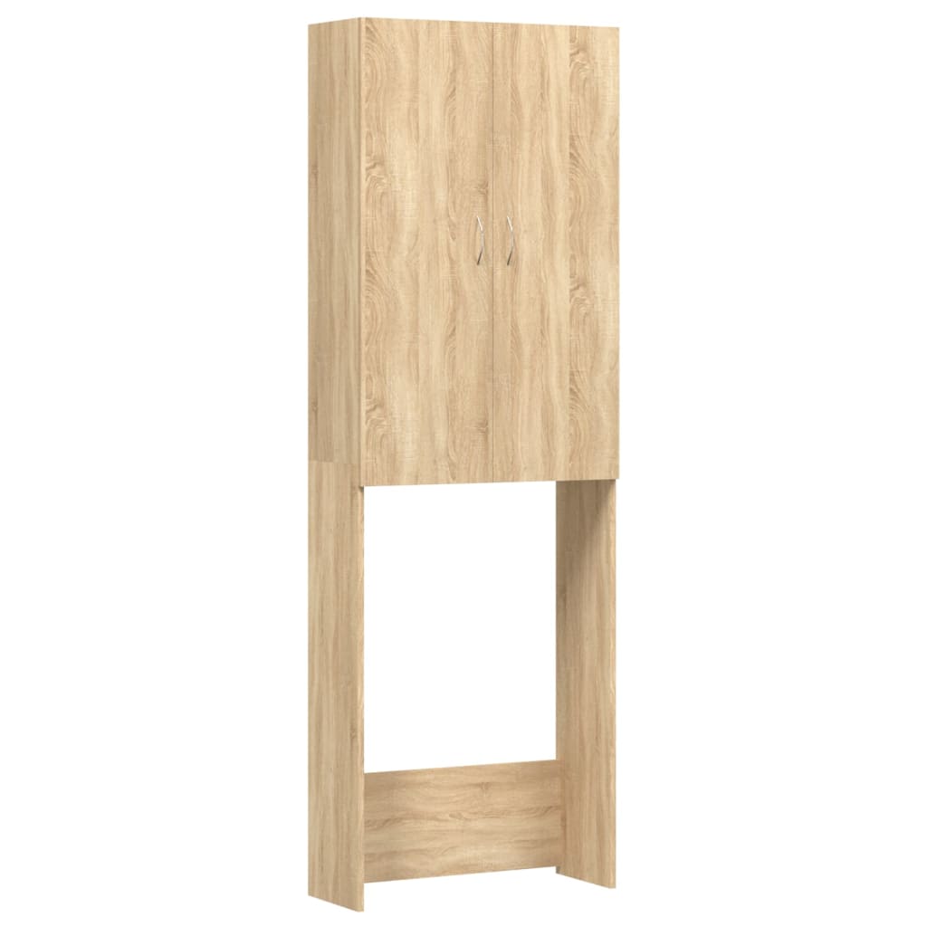 Vaskemaskinskap sonoma eik 64x25,5x190 cm vidaXL
