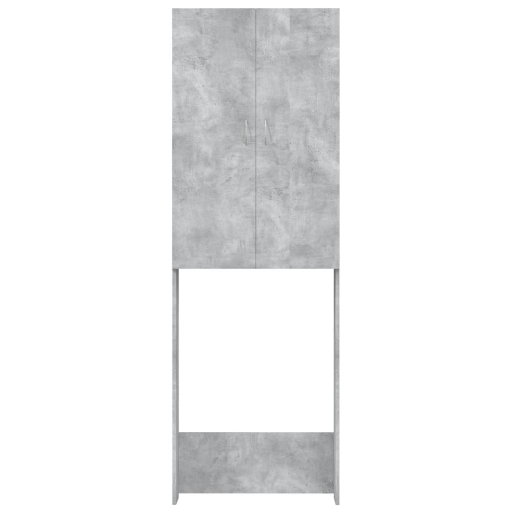 Vaskemaskinskap betonggrå 64x25,5x190 cm