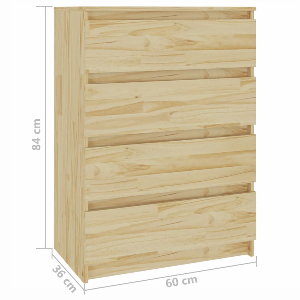 Sideskap 60x36x84 cm heltre furu