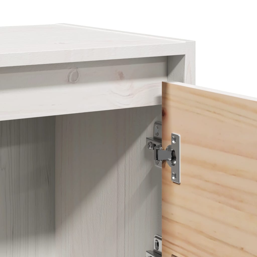 Nattbord hvit 40x30,5x40 cm heltre furu