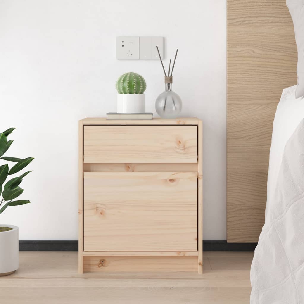 Nattbord 2 stk 40x31x50 cm heltre furu