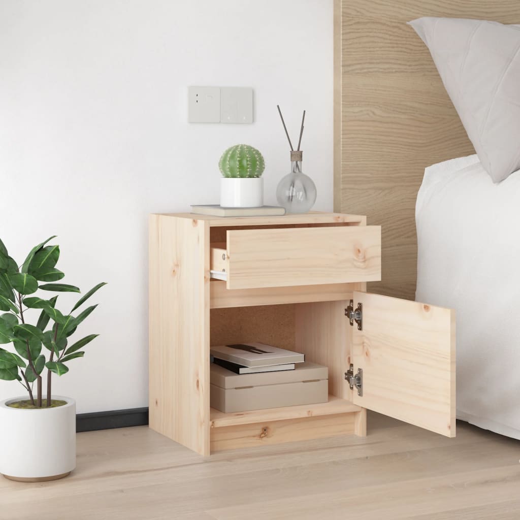 Nattbord 2 stk 40x31x50 cm heltre furu