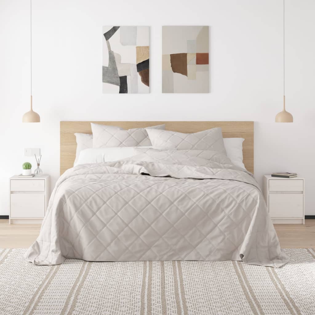 Nattbord hvit 40x31x50 cm heltre furu