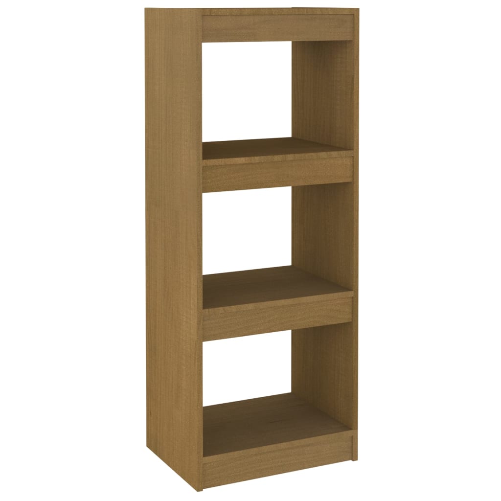 Bokhylle/romdeler honningbrun 40x30x103,5 cm heltre furu