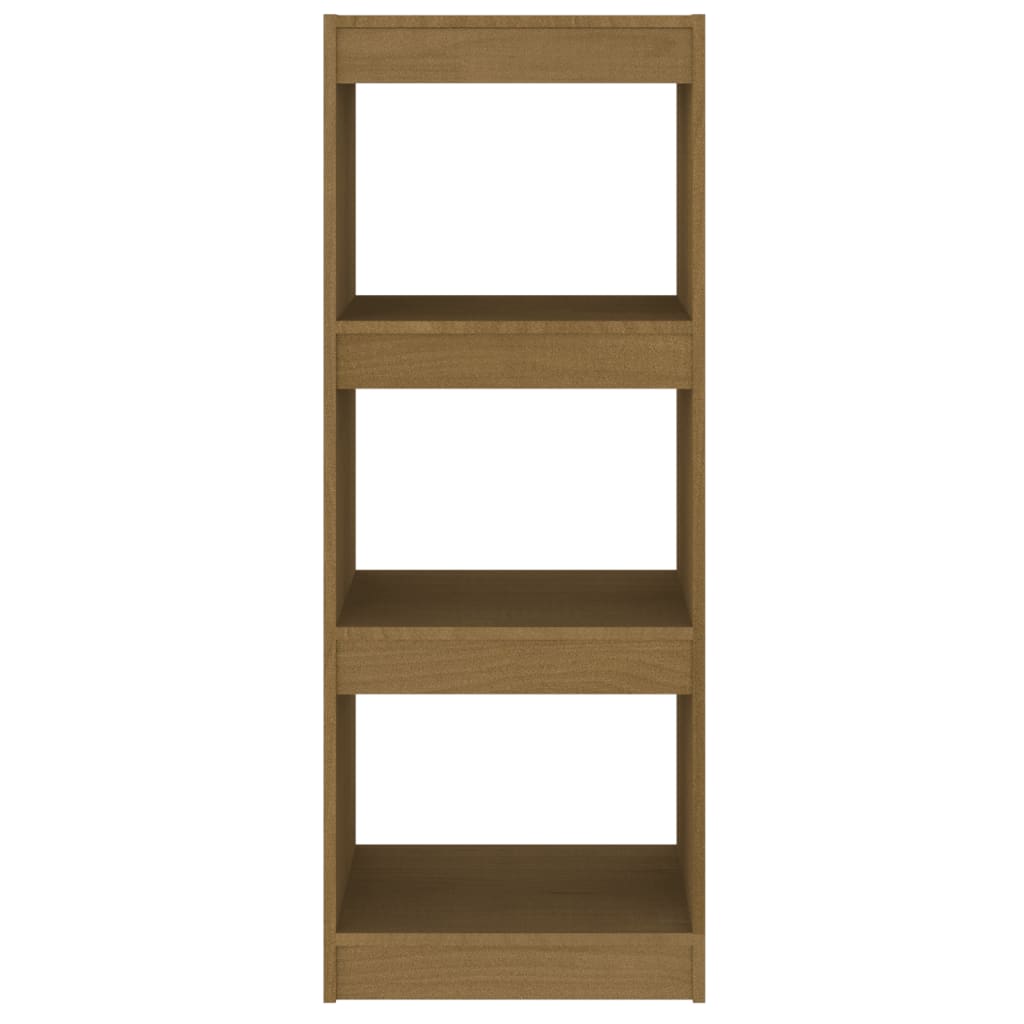 Bokhylle/romdeler honningbrun 40x30x103,5 cm heltre furu