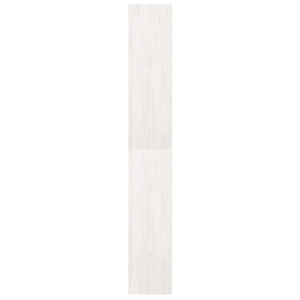 Bokhylle/romdeler hvit 40x30x199 cm heltre furu