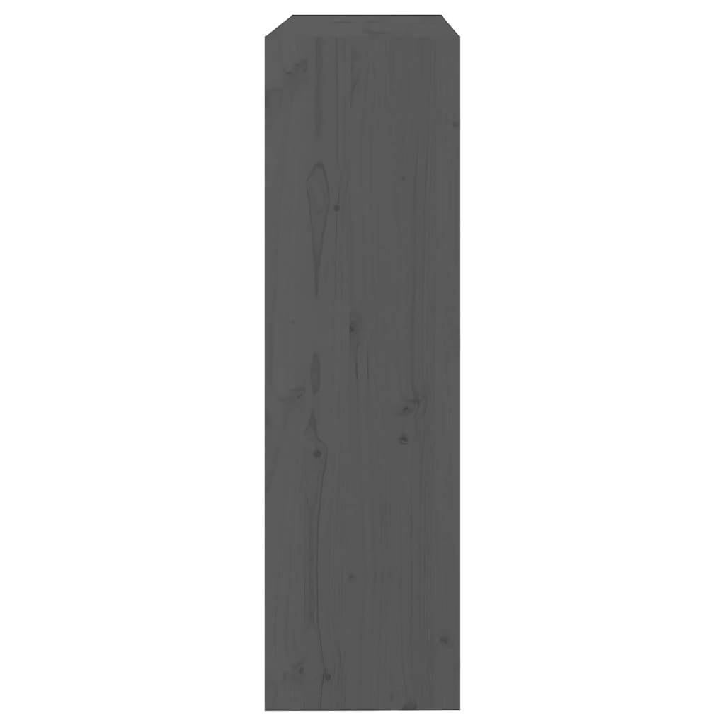 Bokhylle/romdeler grå 80x30x103,5 cm heltre furu