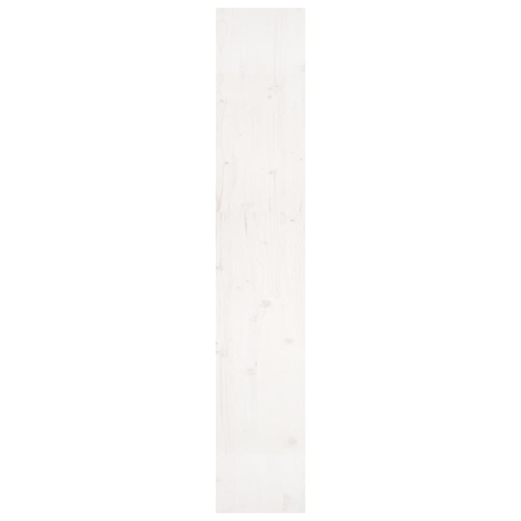 Bokhylle/romdeler hvit 80x30x167,4 cm heltre furu