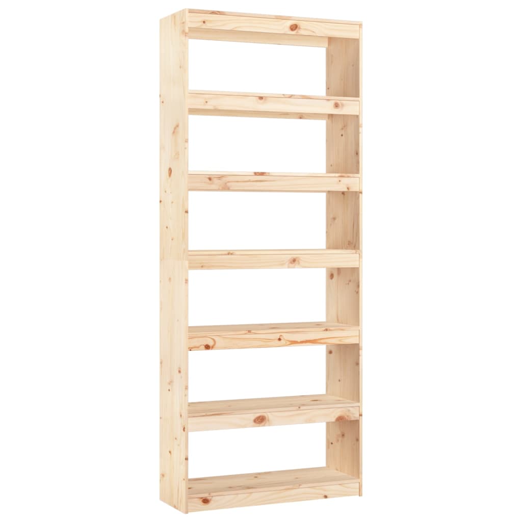 Bokhylle/romdeler 80x30x199,5 cm heltre furu