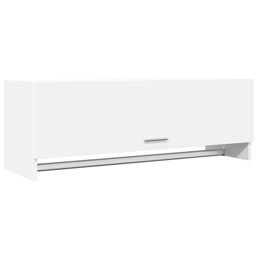 Garderobeskap hvit 100x32,5x35 cm konstruert tre