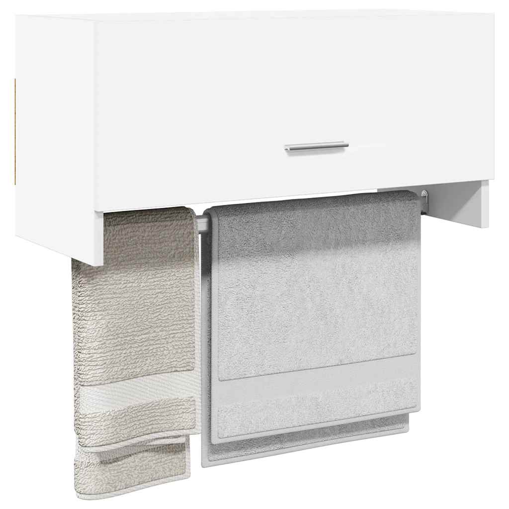 Garderobe hvit 70x32,5x35 cm konstruert tre