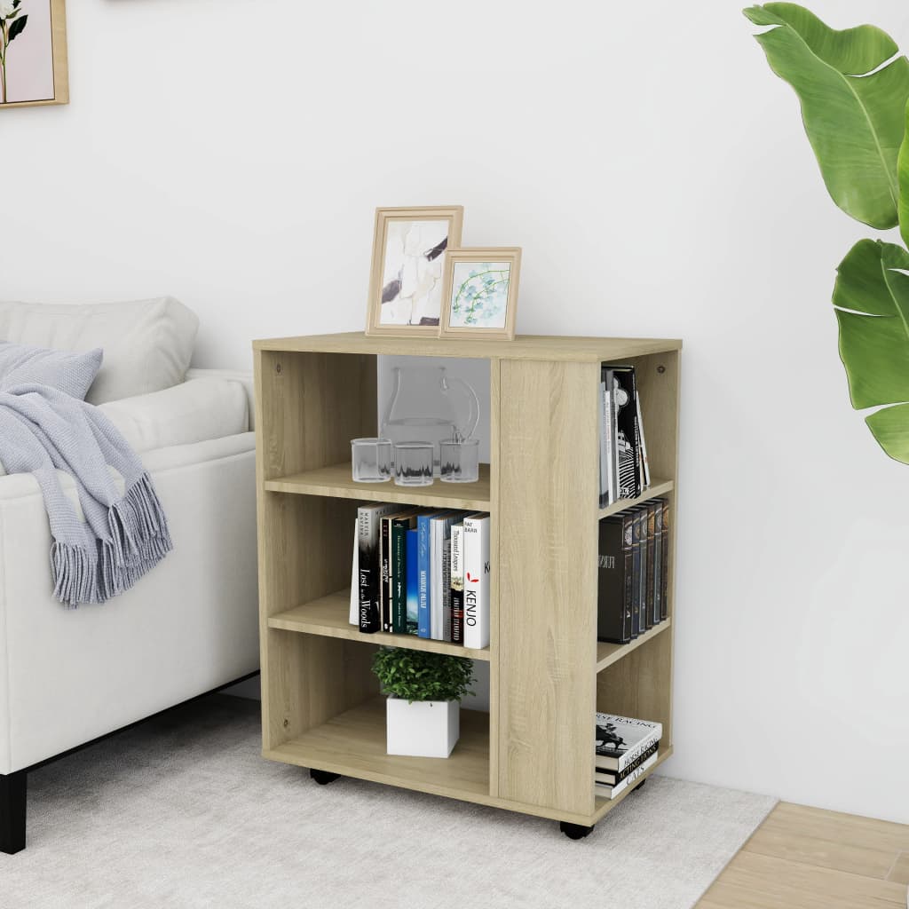 Rulleskap sonoma eik 60x35x75 cm konstruert tre